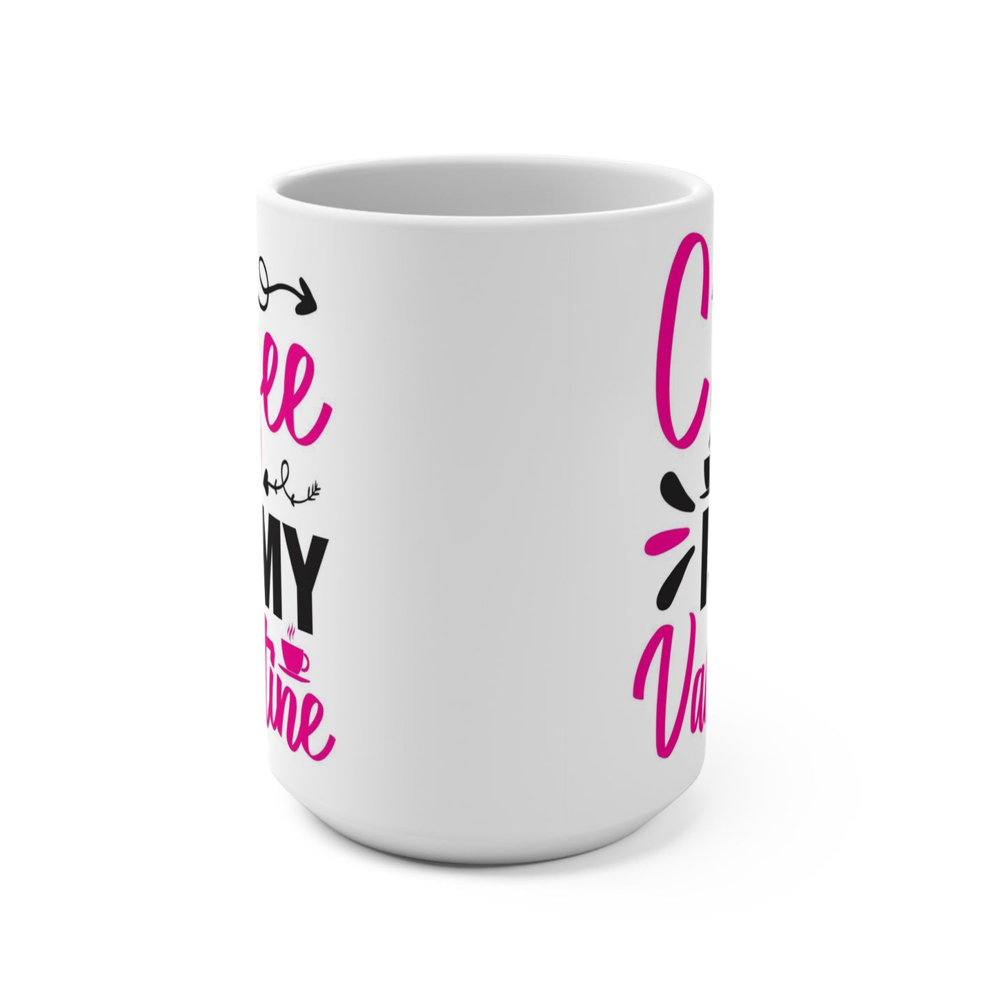 Caffeinated Hearts: Valentine’s Coffee Mug 15oz Love You Hearts