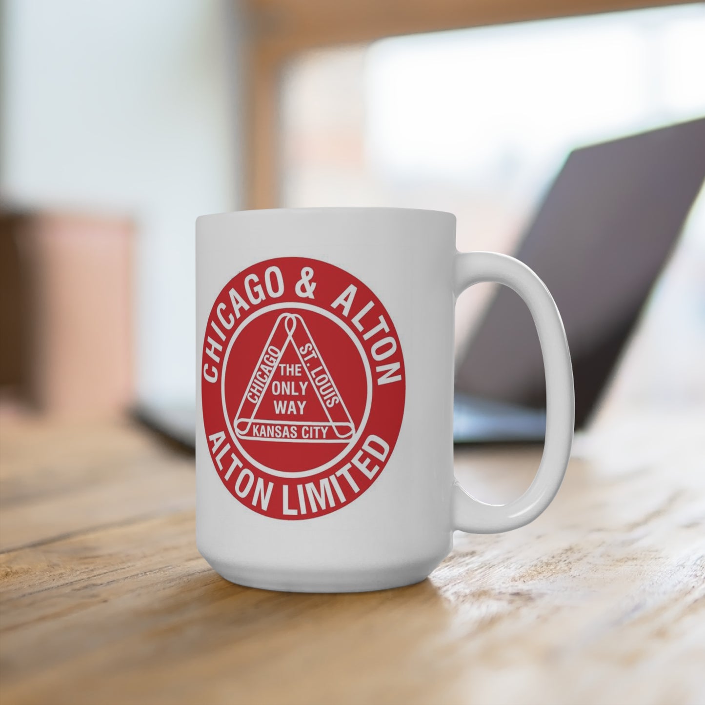 Vintage Chicago & Alton Limited Railroad Coffee Mug 15 Train Lover Gift, Retro Railway Cup, Historical Traveler Souvenir,