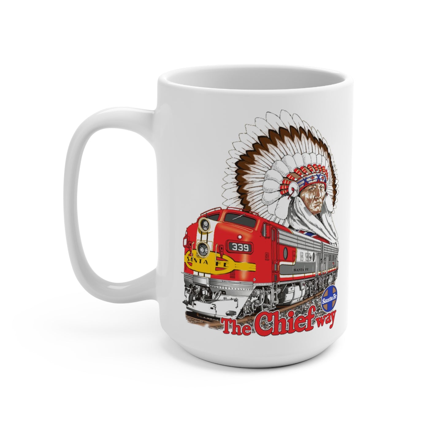 Super Chief Santa Fe Railroad Railfan locomotives Coffee Mug15OZ