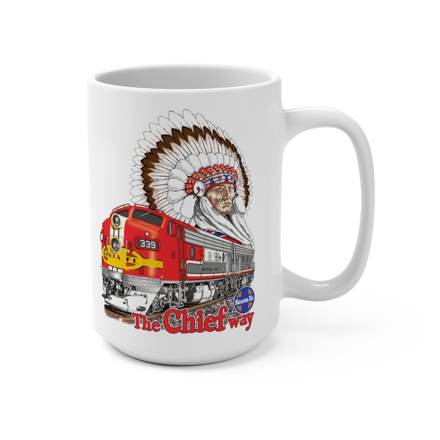 Super Chief Santa Fe Railroad Railfan locomotives Coffee Mug15OZ
