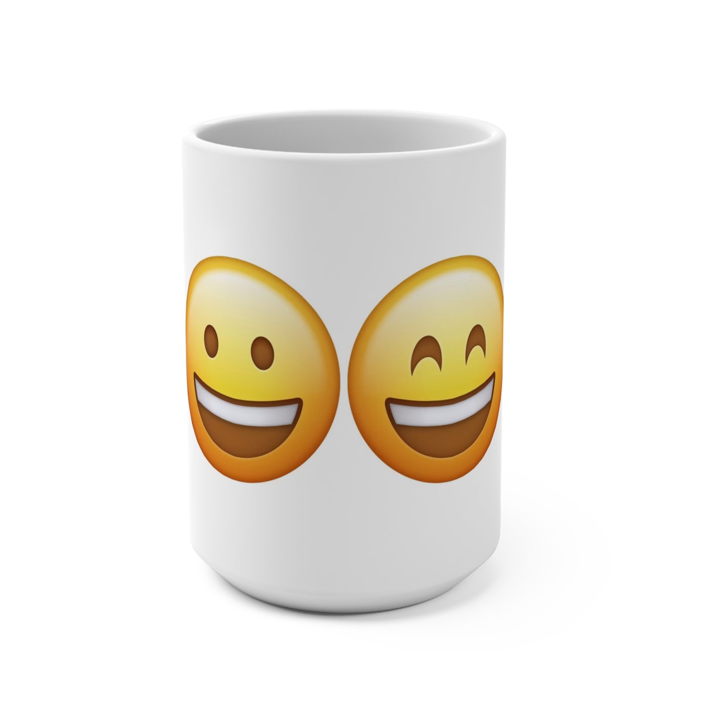 Smiley Face Emoji Coffee Mug – 15oz