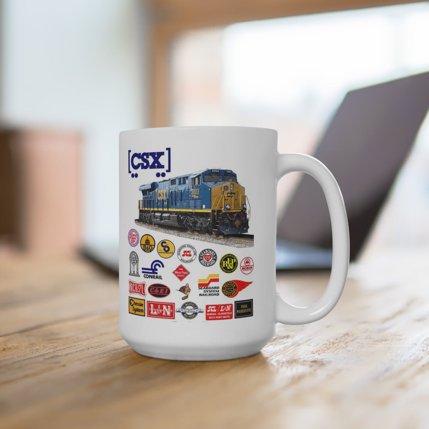 CSX Railroad Train Logo Coffee Mug 15oz