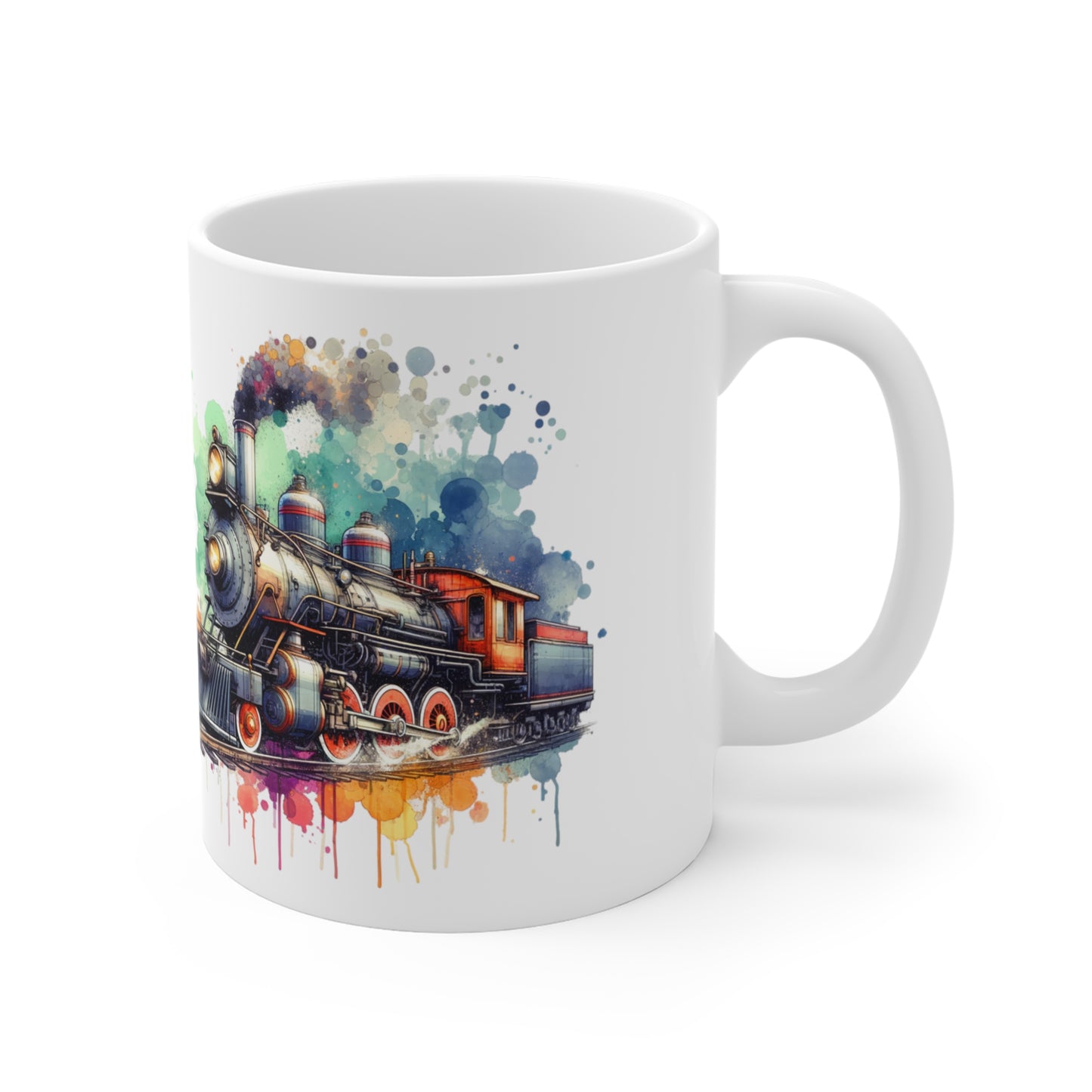 Old railroad Engine Mug 15 oz