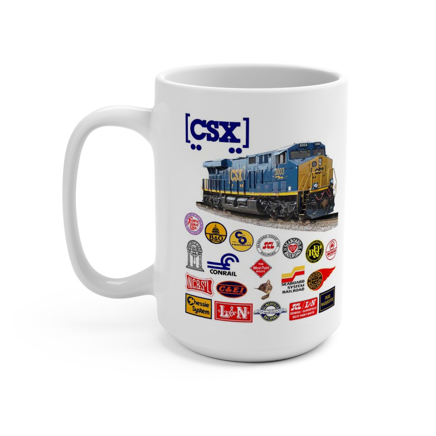 CSX Railroad Train Logo Coffee Mug 15oz