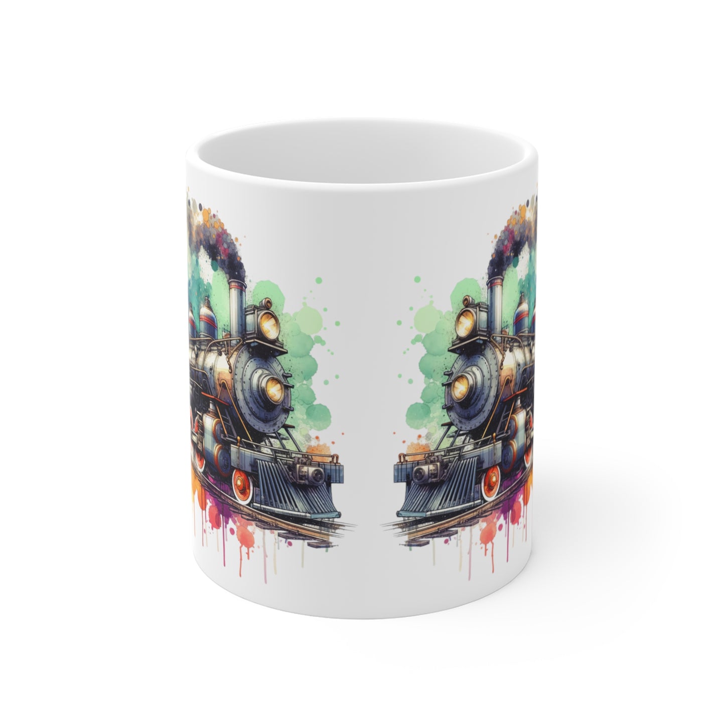 Old railroad Engine Mug 15 oz