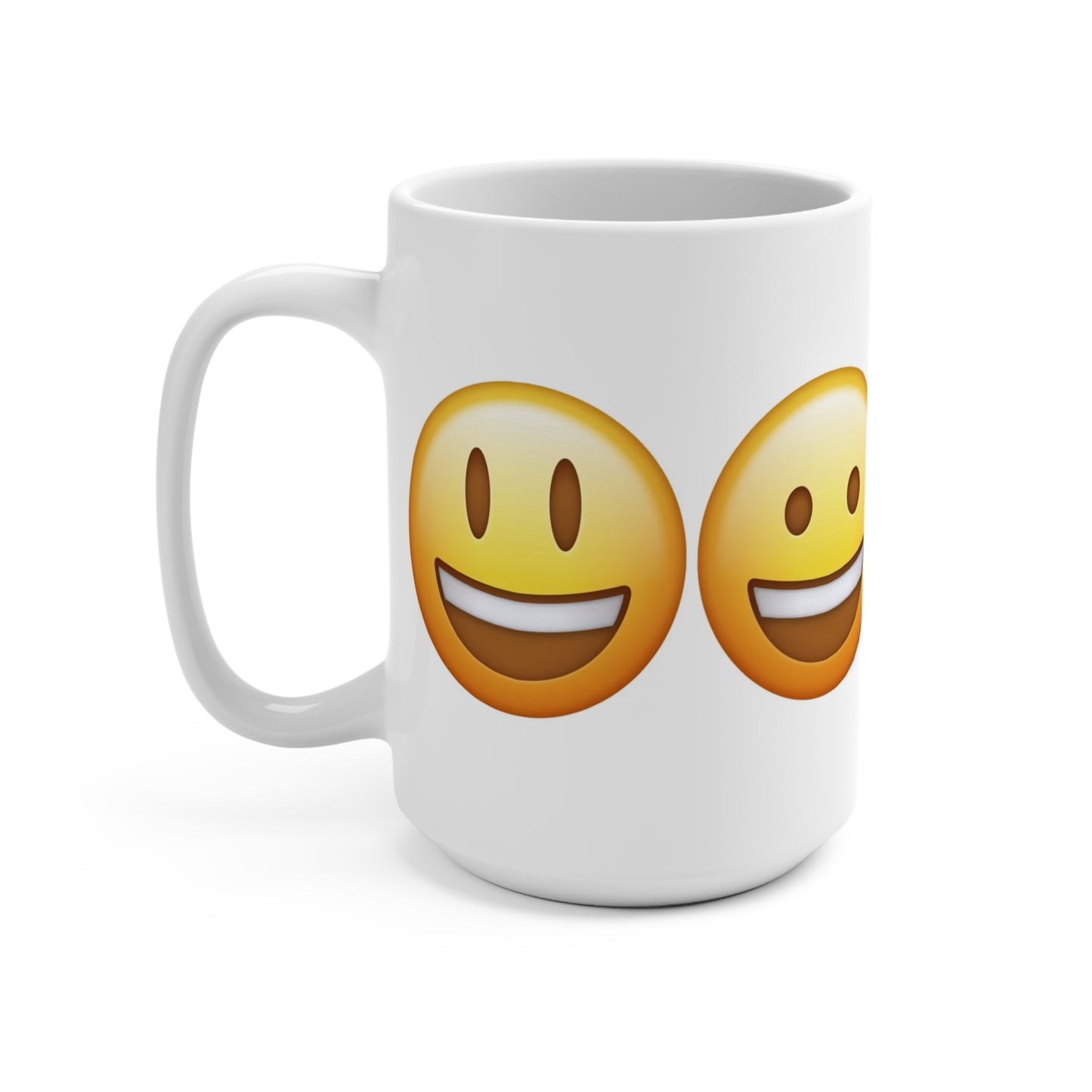 Smiley Face Emoji Coffee Mug – 15oz