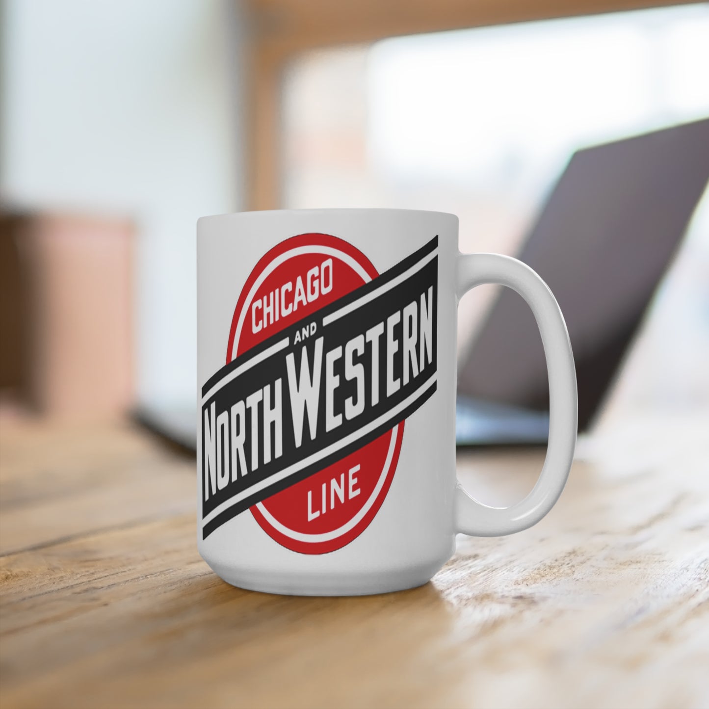 MugsArtStore, Chicago & North Western Railway Mug 15oz Ceramic Coffee Mug