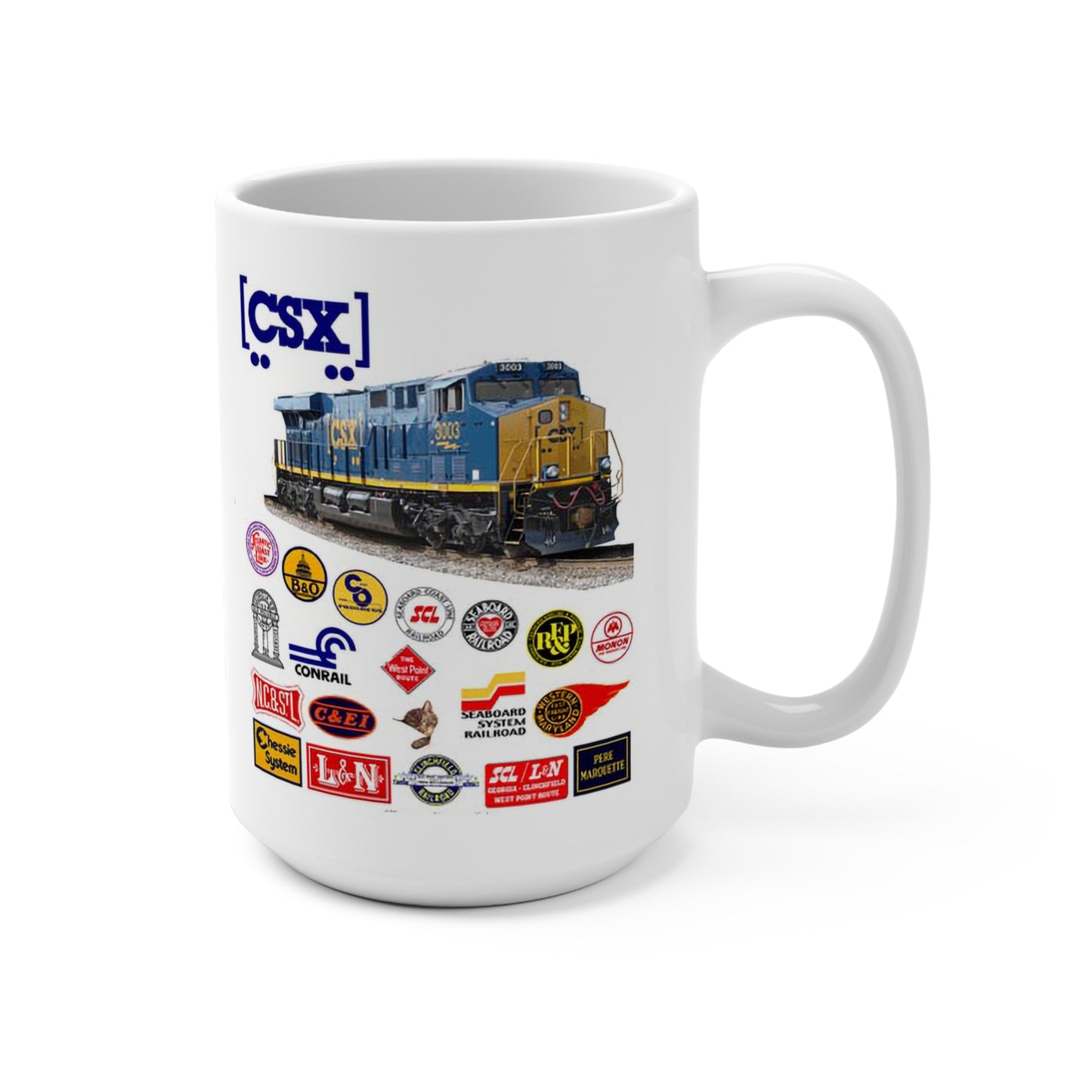 CSX Railroad Train Logo - Coffee Mug 15oz