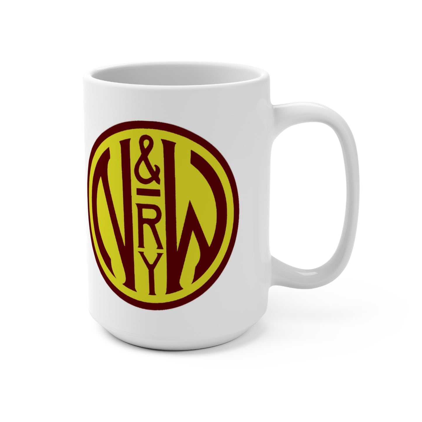 Vintage Norfolk and Western Railway Railroad Coffee Mug 15OZ - Retro Train Lover Gift Idea, Collectible Tea Cup, Historical Railroad
