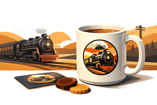 Retro Train Logo Mug for Collectors