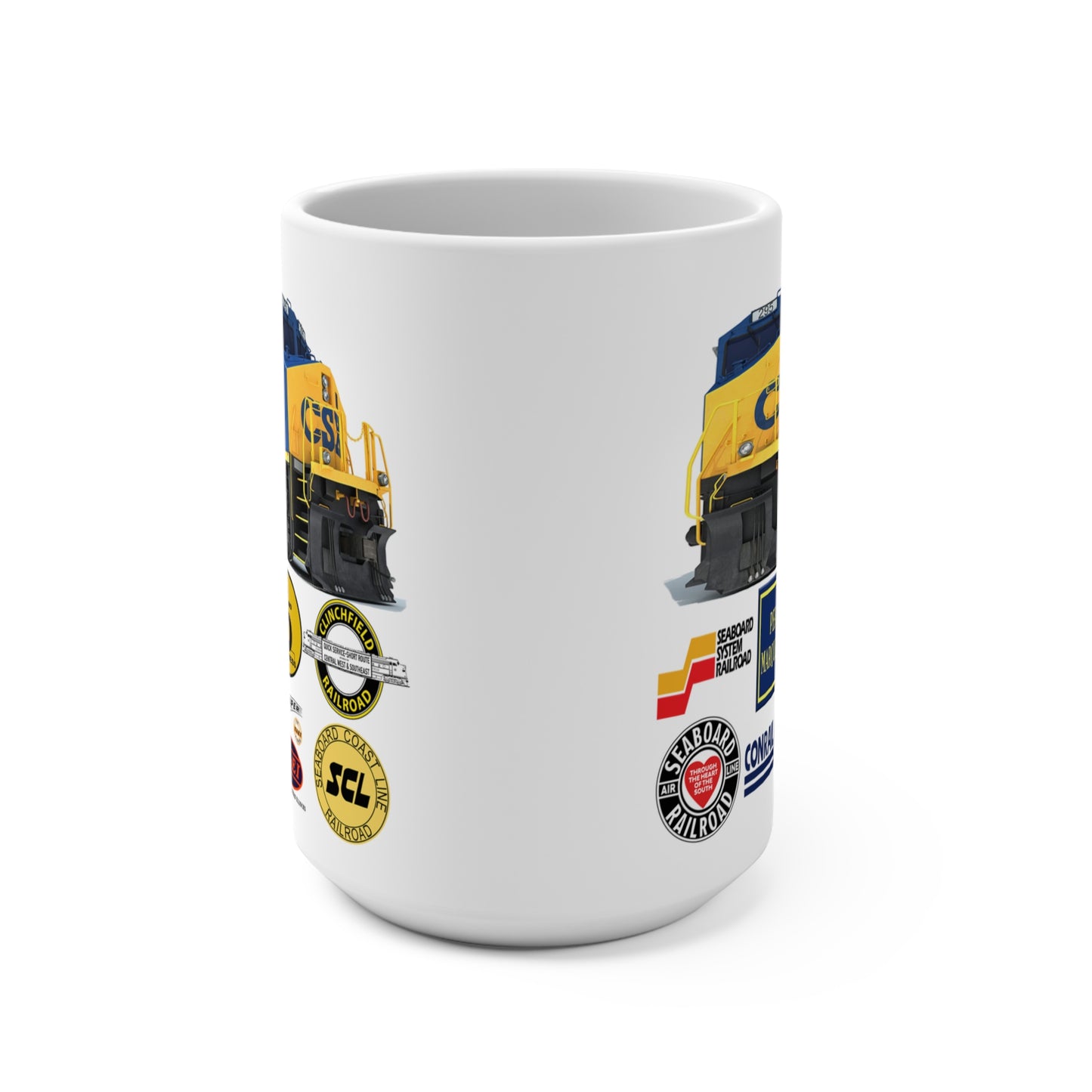 Retro CSX Logos Railroad Coffee 15 oz Mug