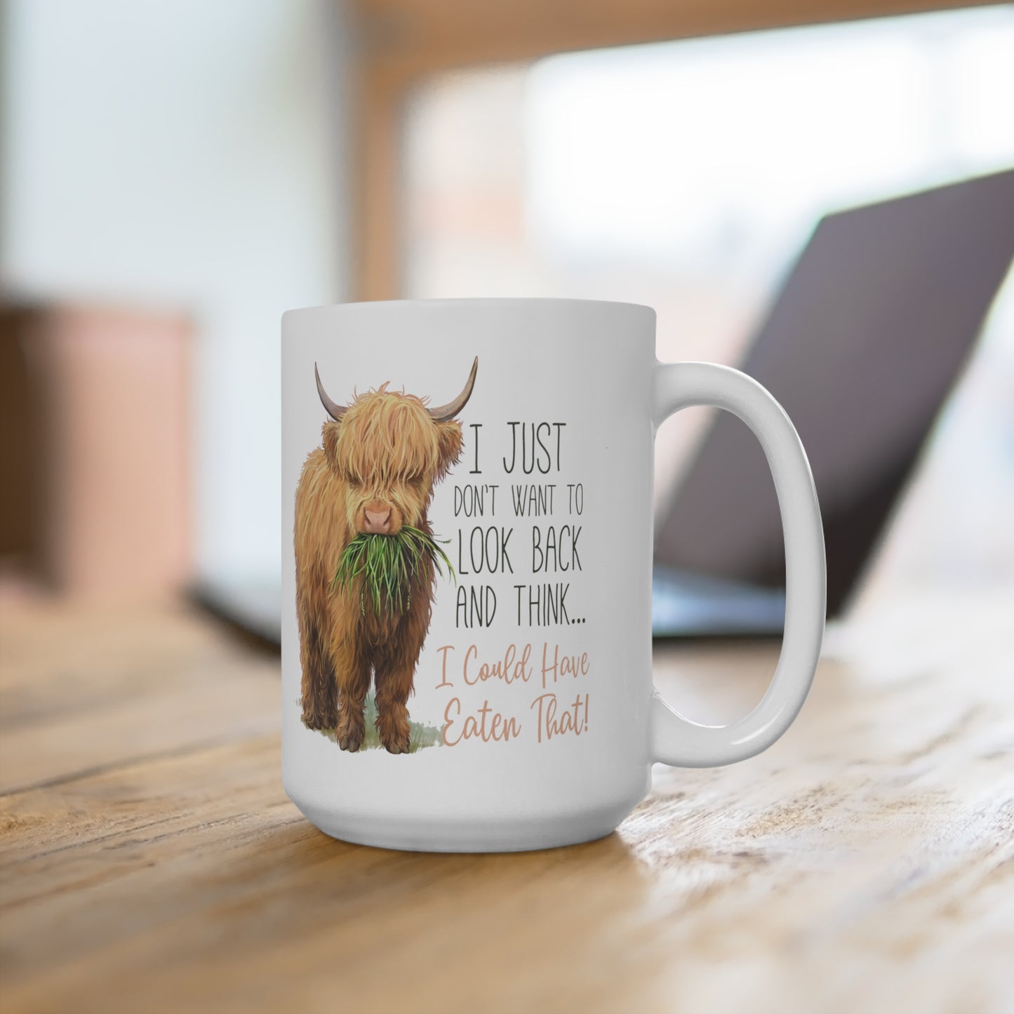 Highland Cow Lover 15oz Mug – Just A Girl Who Loves Highland Cows" Gift for Farm Animal Enthusiasts, Women & Girls