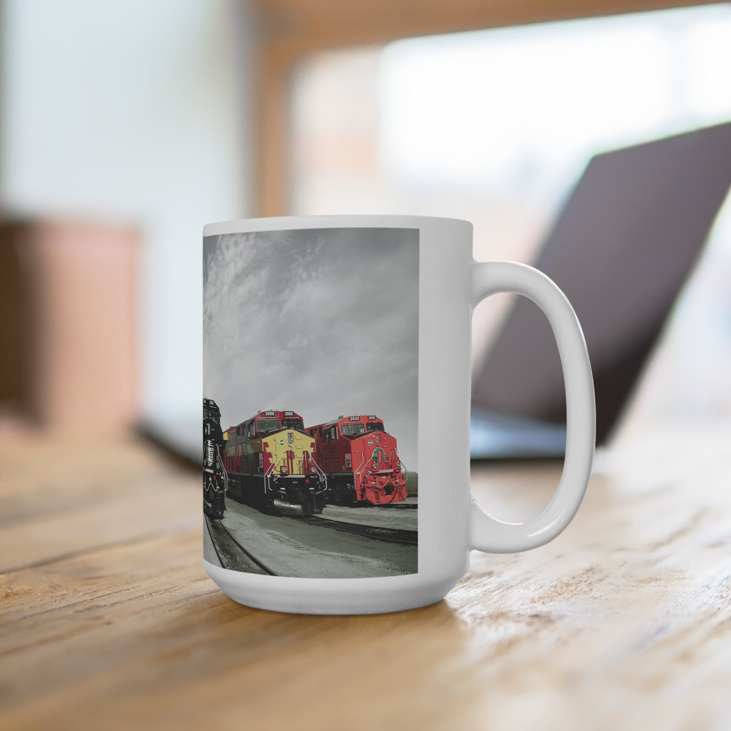 Canadian Pacific Railway Mug, Vintage Railroad Coffee Cup, 15oz Ceramic Travel Tea Mug, Train Lover Gift, Historic Railway Souvenir, Retro