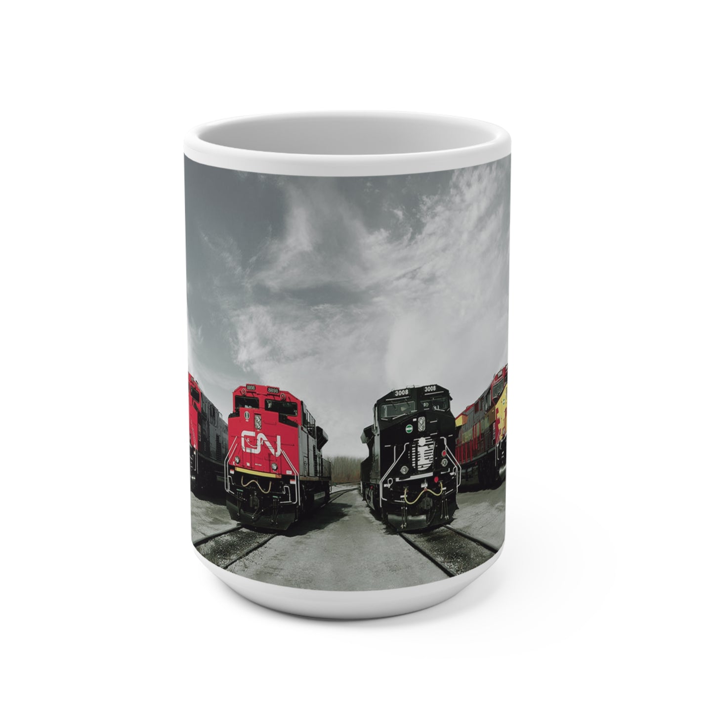 Canadian Pacific Railway Mug, Vintage Railroad Coffee Cup, 15oz Ceramic Travel Tea Mug, Train Lover Gift, Historic Railway Souvenir, Retro