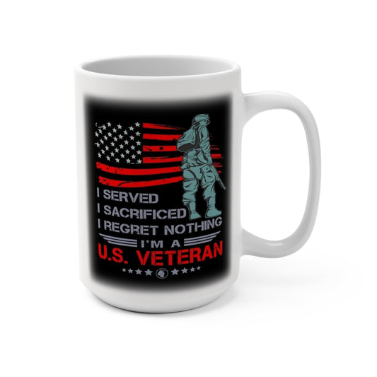 Patriotic U S Veteran Mug Cup 15oz