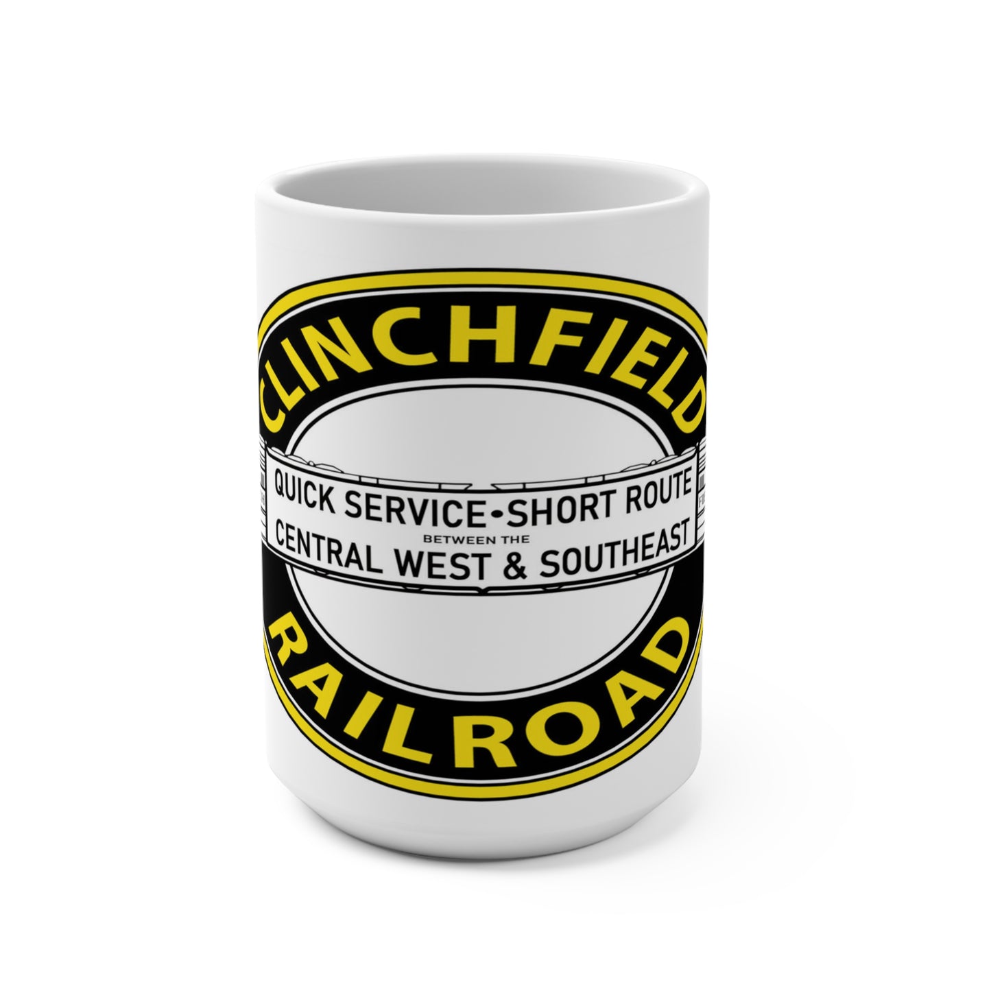 Vintage Clinchfield Railroad Retro Coffee Mug 15oz - Train Enthusiast Gift, Railway Collector Drinkware, Locomotive Memorabilia, Retro Style