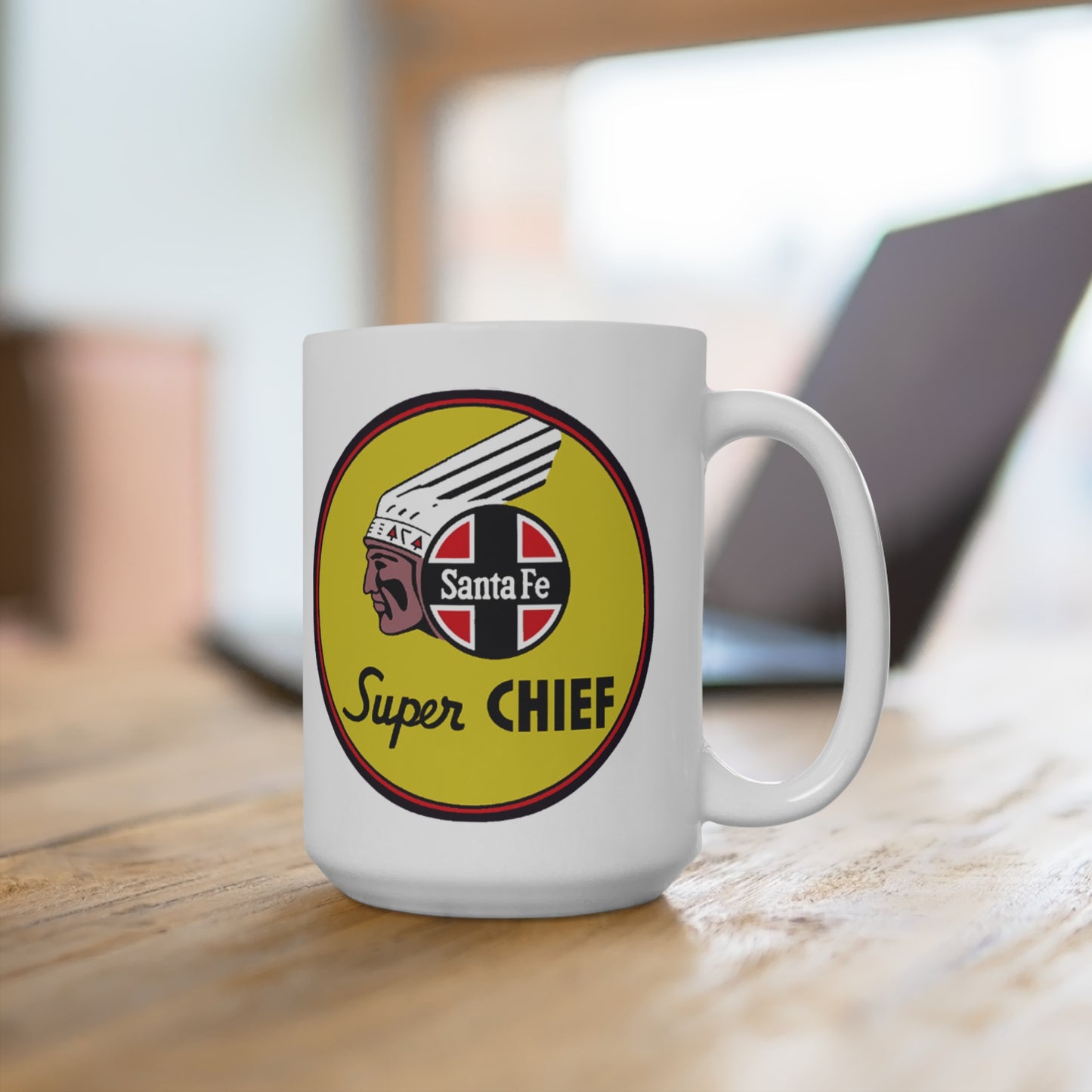 Super Chief Santa Fe Railroad Train Coffee Mug 15oz