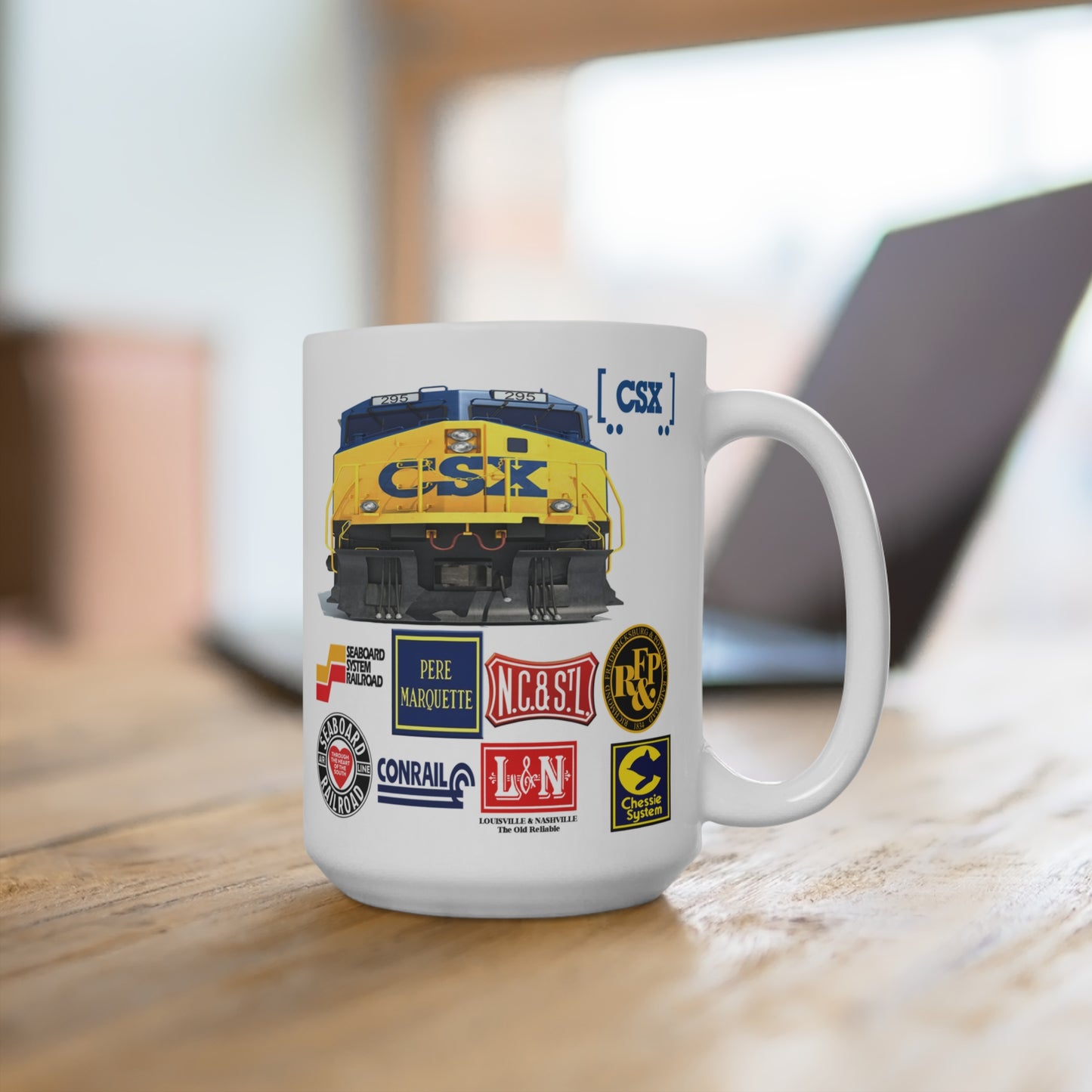 Retro CSX Logos Railroad Coffee 15 oz Mug