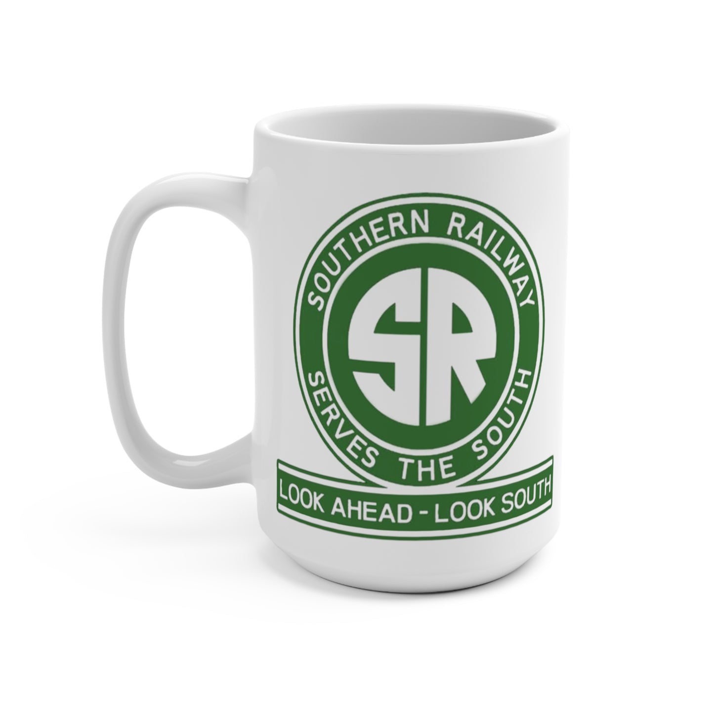 Southern Railway Vintage Railroad Coffee Mug 15oz, Unique Train Lover Gift, Classic Railway Enthusiast Cup, Retro Locomotive