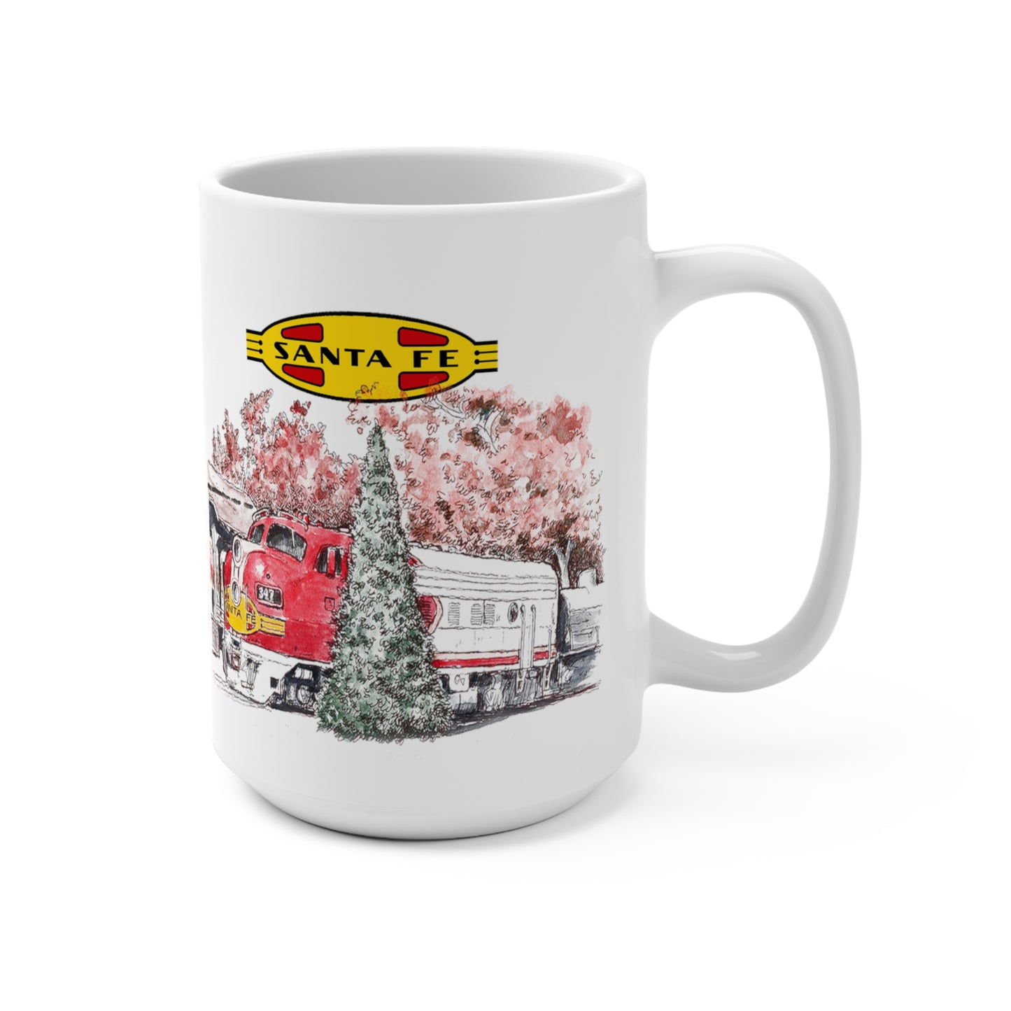 Topeka and Santa Fe Railway Rail Fan Railroad Coffee Mug15 Oz