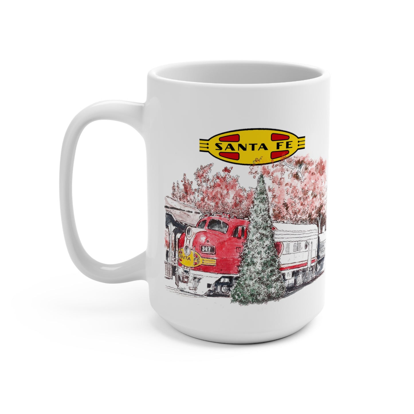 Topeka and Santa Fe Railway Rail Fan Railroad Coffee Mug15 Oz