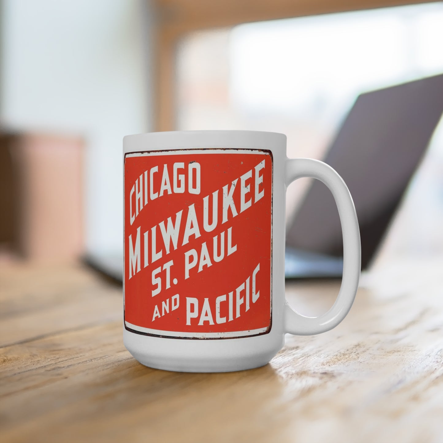 The Chicago, Milwaukee, St. Paul and Pacific Railroad Cup Mug 15 OZ