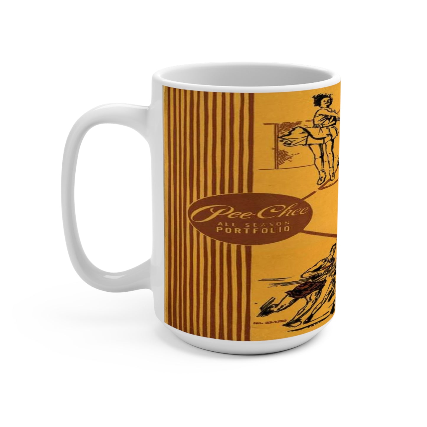 Old Pee- Chee Folder all season Portofolio Coffee Mug 15 OZ Stretch Out