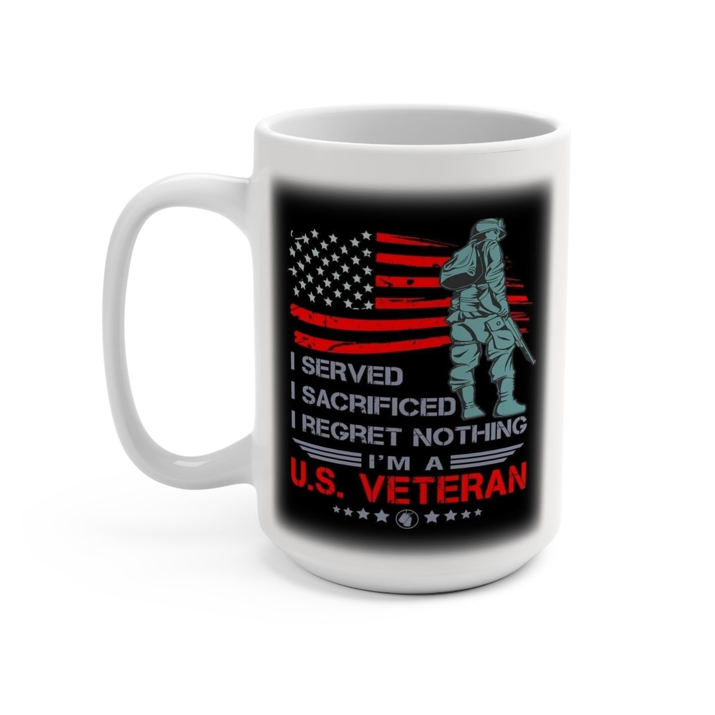 Patriotic U S Veteran Mug Cup 15oz