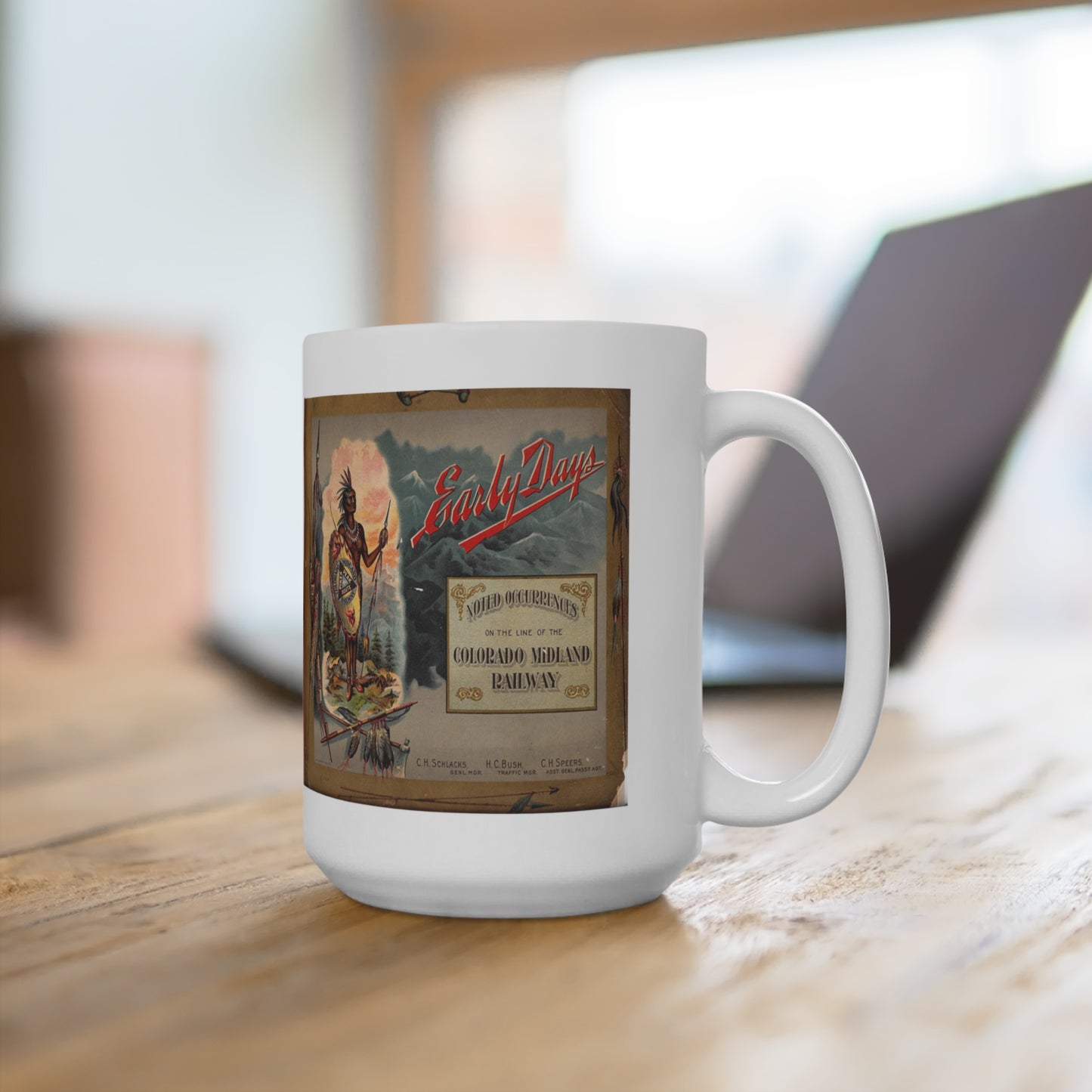 Vintage Colorado Midland Railway Railroad Coffee Mug 15oz - Classic Train Enthusiast Gift, Historic Railroad Memorabilia, Railway Collector