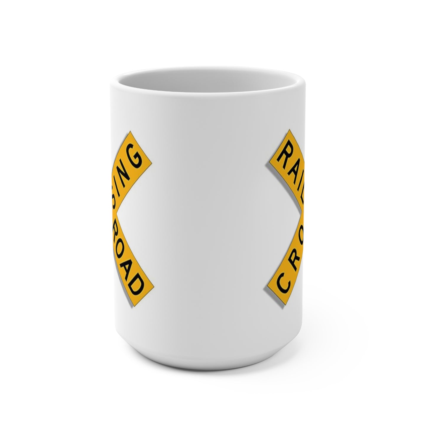 Railroad Crossing Train Coffee Cup Mug 15 OZ