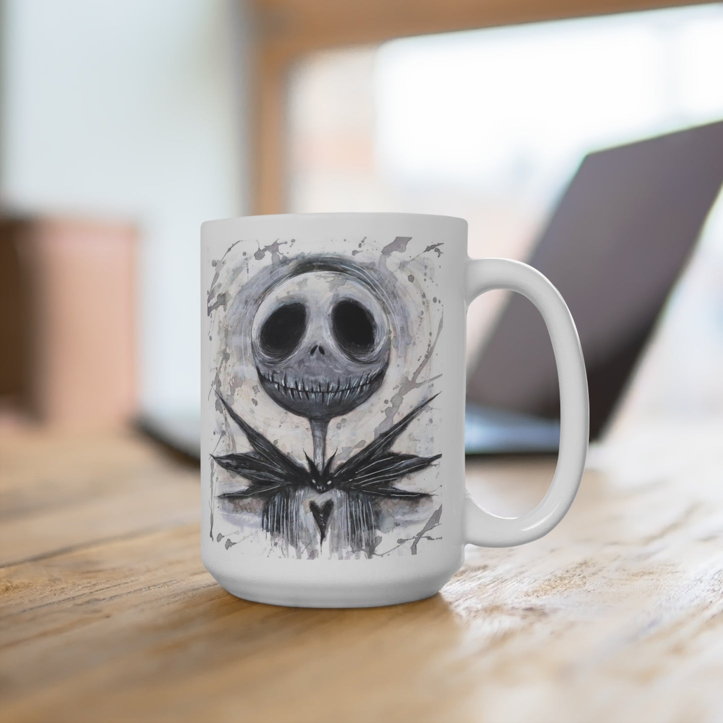 Jack Skellington Halloween Pumpkin Coffee Mug, Nightmare Before Christmas Gift, Halloween Decor, Spooky Coffee Cup, Halloween Kitchenware