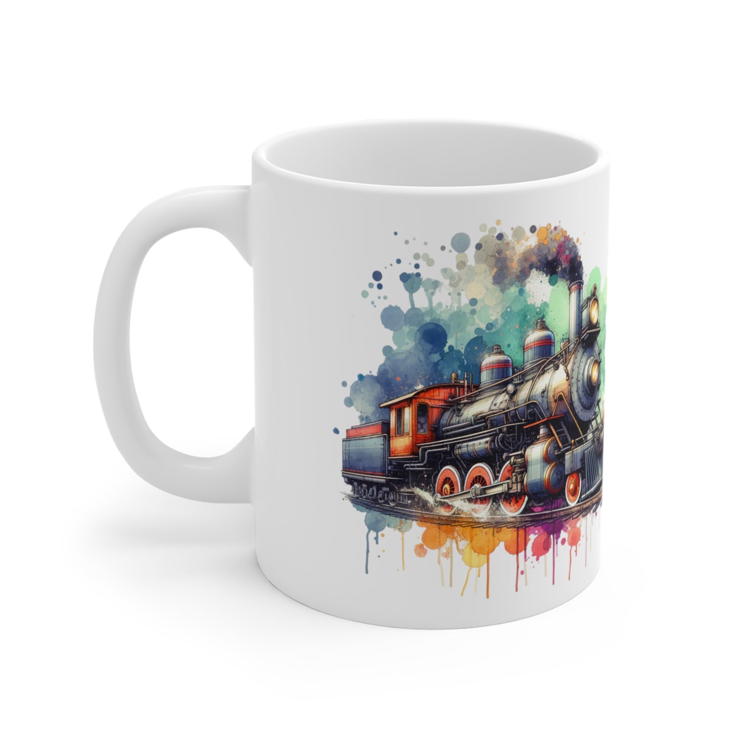 Old railroad Engine  Mug 15 oz