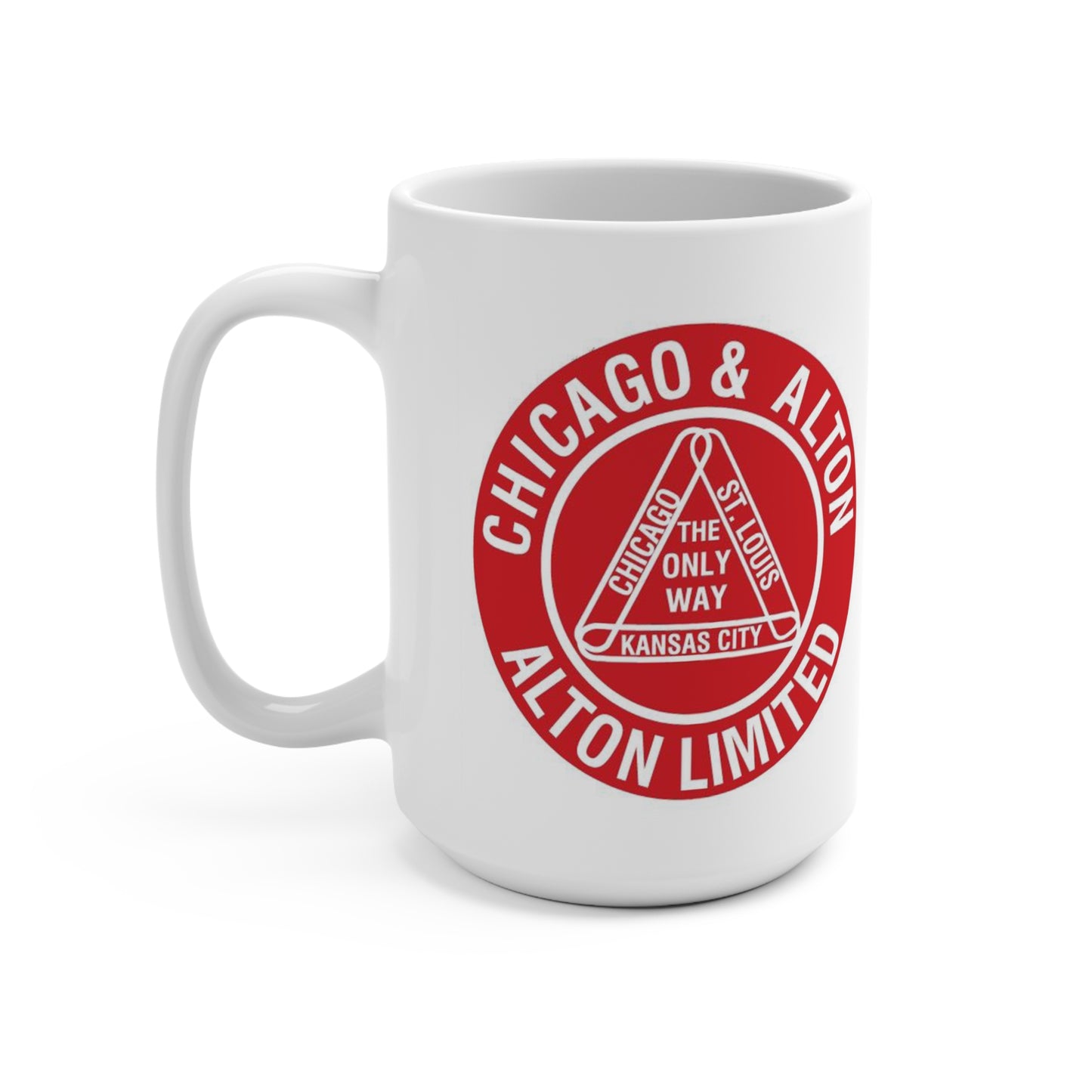 Vintage Chicago & Alton Limited  Railroad Coffee Mug 15 Train Lover Gift, Retro Railway Cup, Historical Traveler Souvenir,