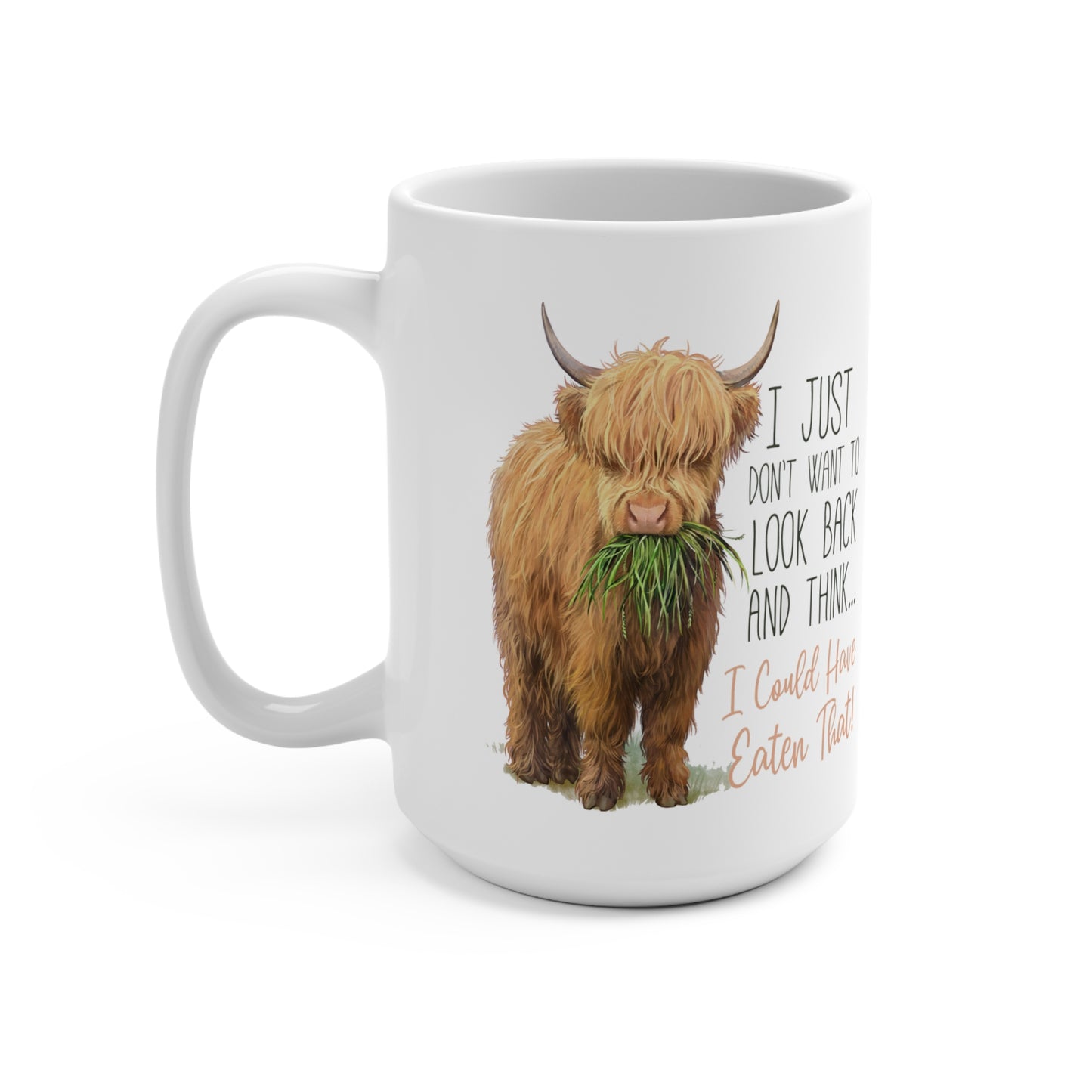 Highland Cow Lover 15oz Mug – Just A Girl Who Loves Highland Cows" Gift for Farm Animal Enthusiasts, Women & Girls