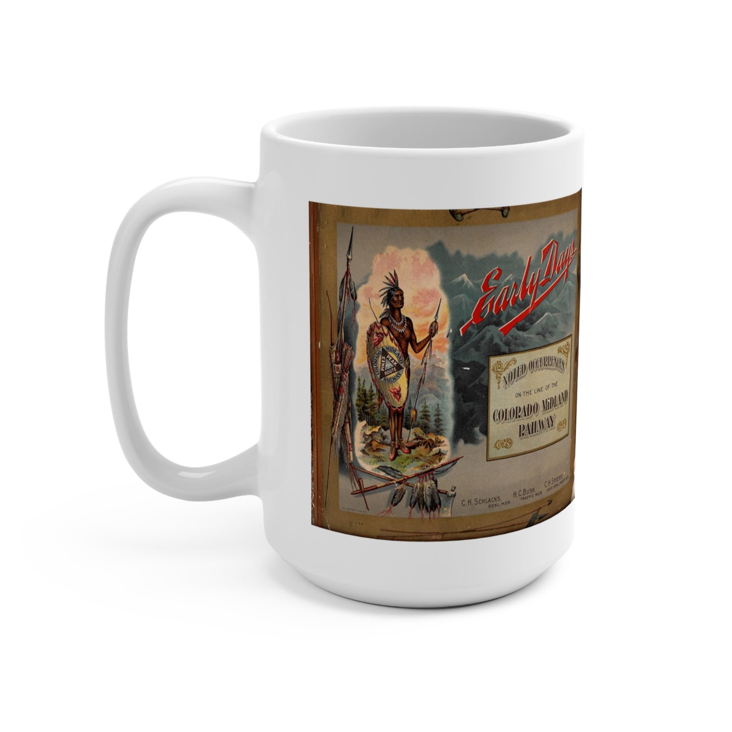 Vintage Colorado Midland Railway Railroad Coffee Mug 15oz - Classic Train Enthusiast Gift, Historic Railroad Memorabilia, Railway Collector