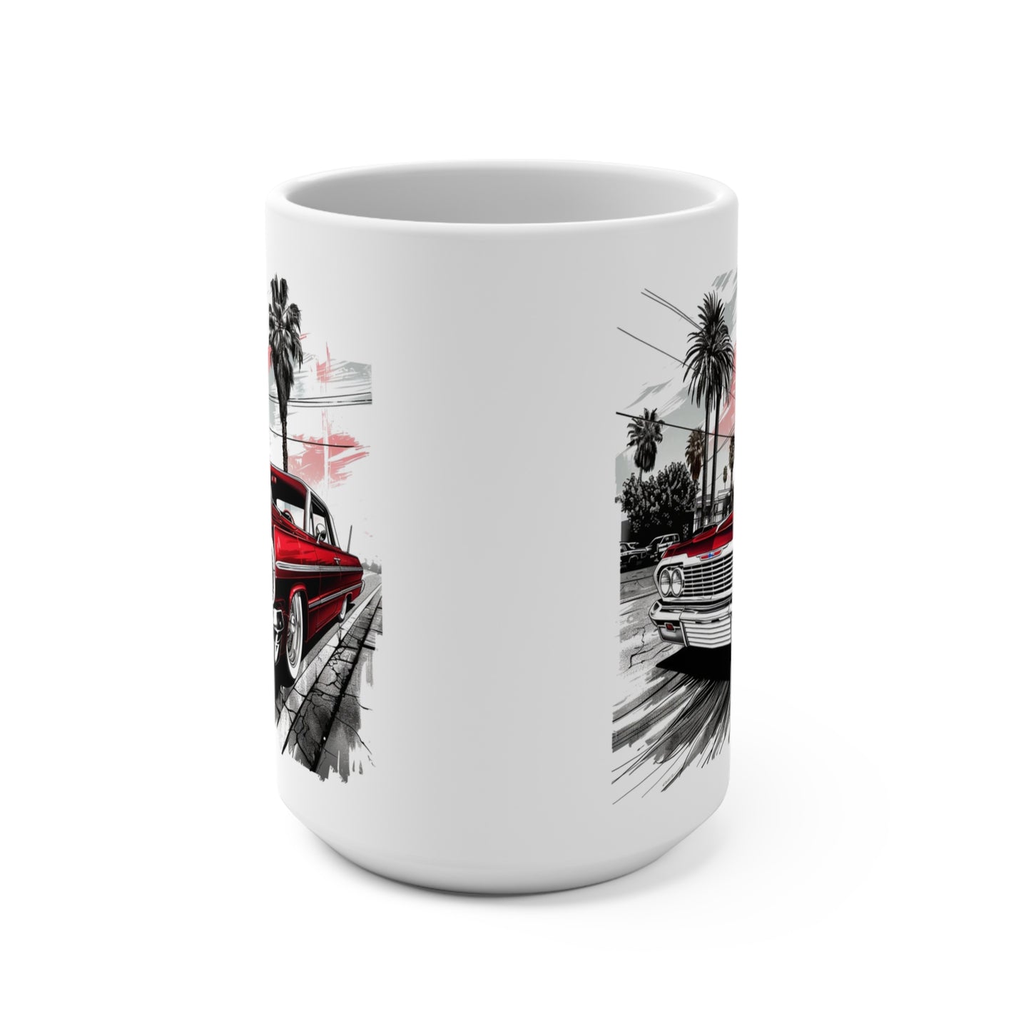 Vintage Lowrider 1964 Chevy Impala Coffee Mug, Retro Car Enthusiast Gift, Classic Car Lover Cup, Custom Car Coffee Cup, Car Collector Mug,