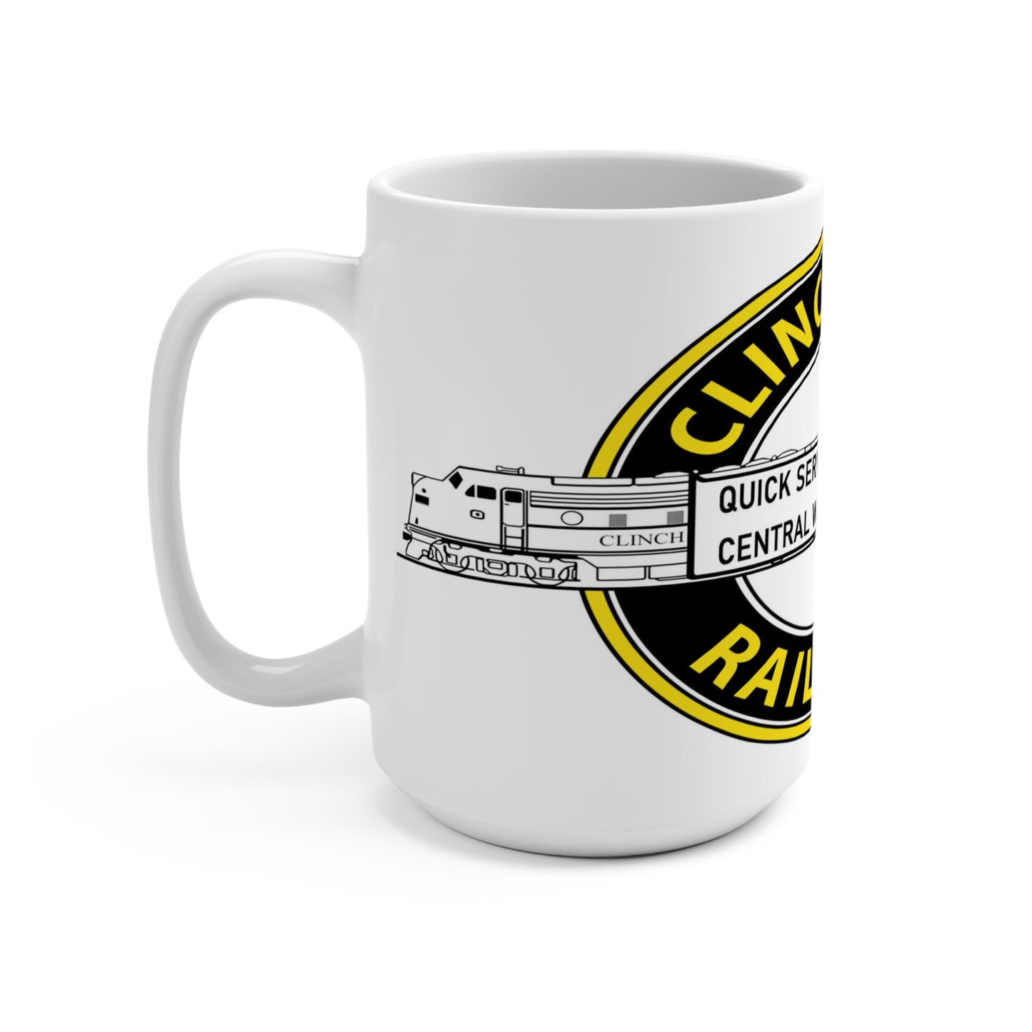 Vintage Clinchfield Railroad Retro Coffee Mug 15oz - Train Enthusiast Gift, Railway Collector Drinkware, Locomotive Memorabilia, Retro Style