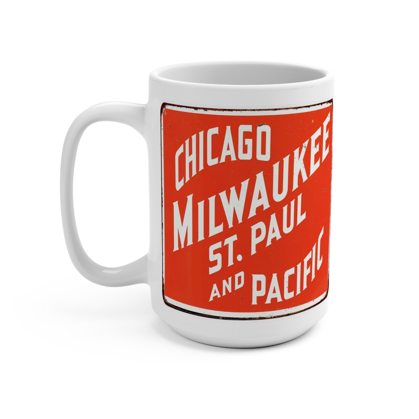 The Chicago, Milwaukee, St. Paul and Pacific Railroad Cup Mug 15 OZ