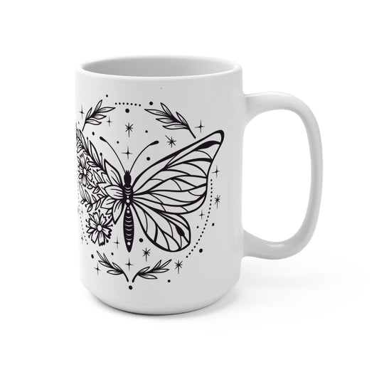 Delicate Wings: Boho Butterfly Coffee Mug