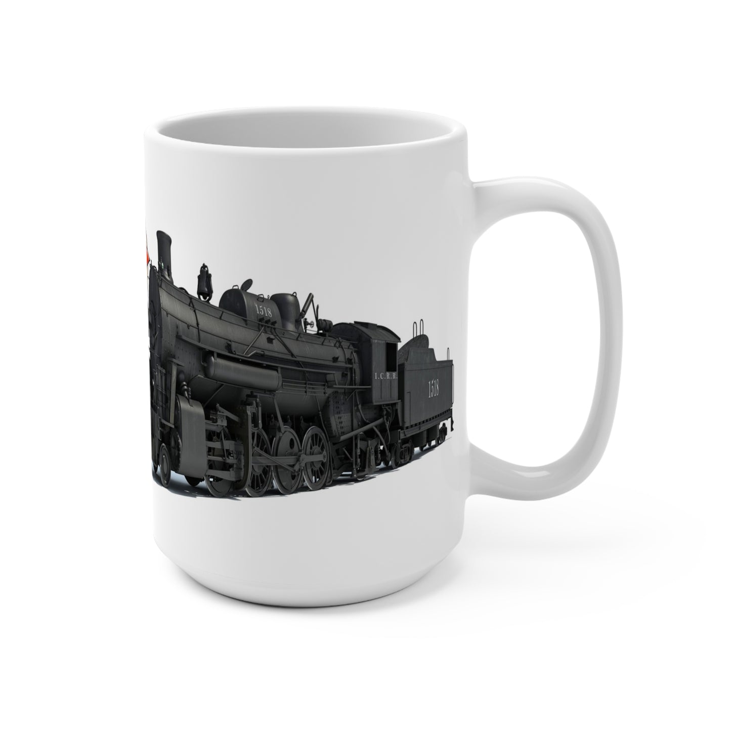 Illinois Central Railroad Steam Engine 1518 Coffee Mug 