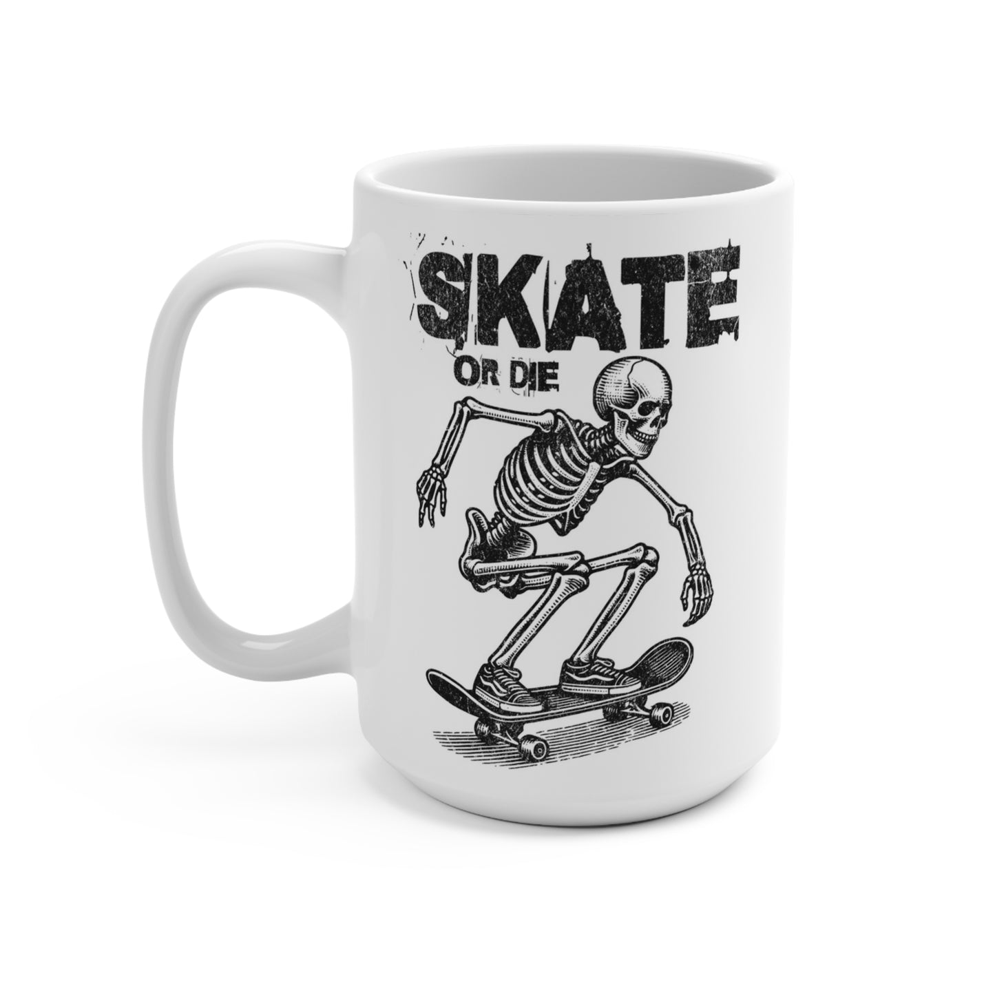 Skateboard skull mug street art ceramic cup