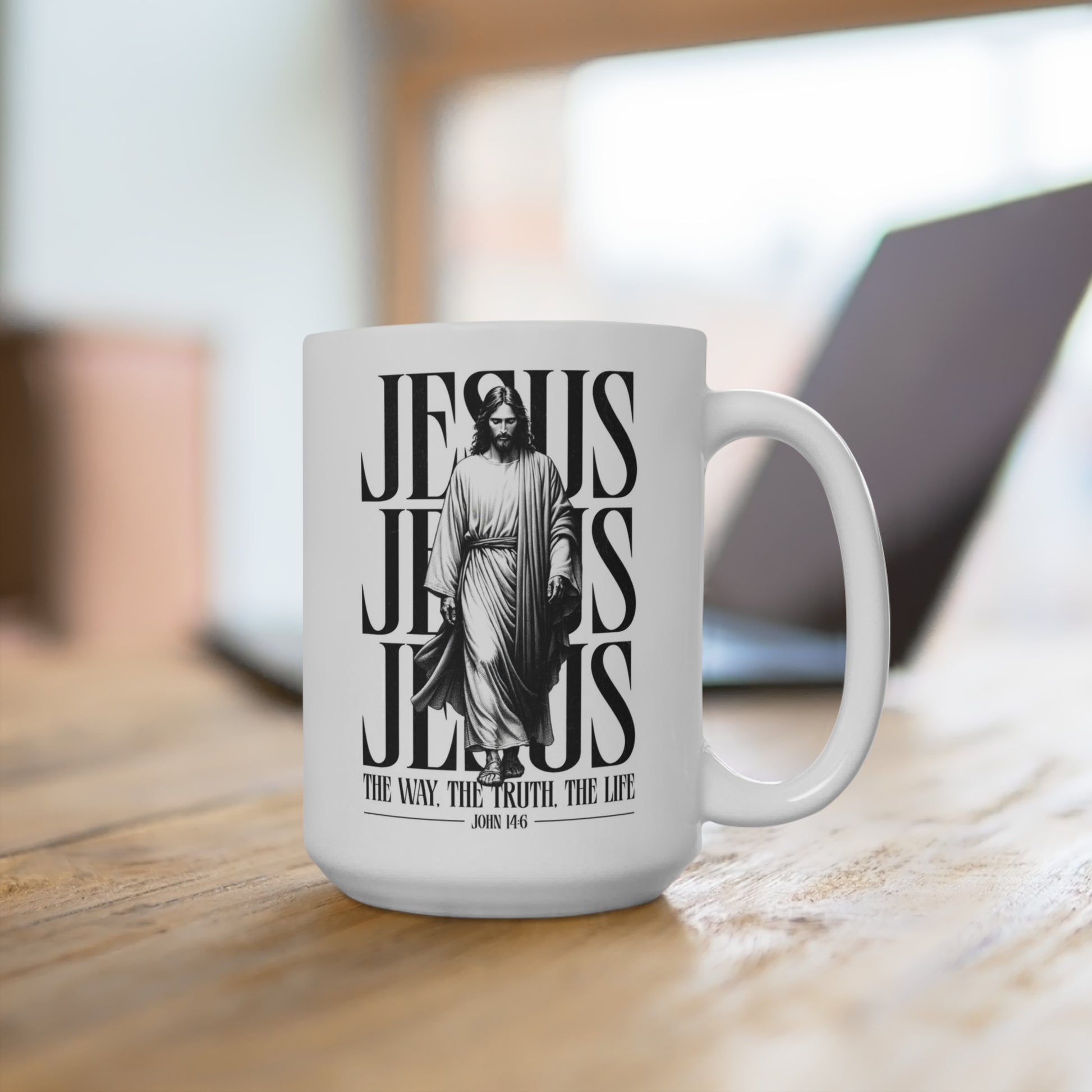 Religious Jesus mug for prayer devotional and church gifts
